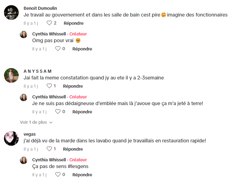 Une Québécoise n'en revient pas à quel point les gens sont dégueulasses dans les toilettes publiques