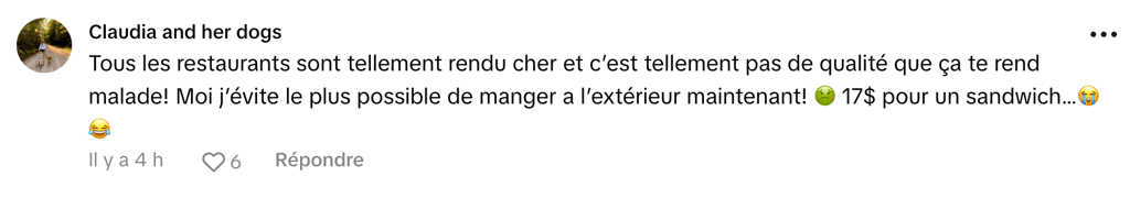 Une Québécoise n'en revient pas du prix payé pour un sandwich 12 pouces chez Subway
