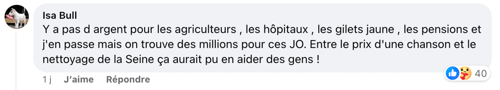 Des Français furieux par le potentiel gros chèque montant par Céline Dion pour les Jeux Olympiques