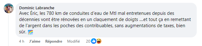 Éric Duhaime n'est pas tendre avec Valérie Plante et François Legault après la fuite d’eau majeure à Montréal