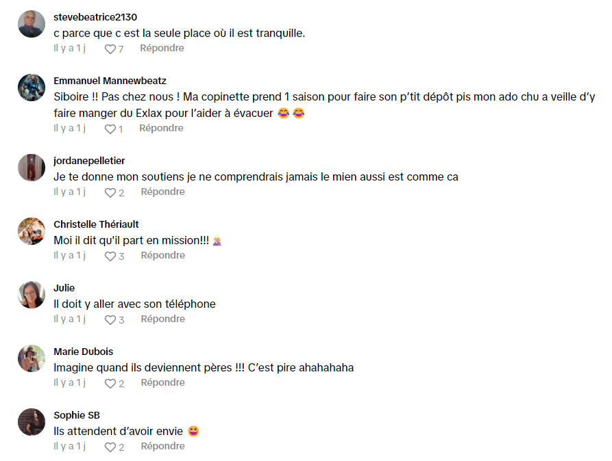 Rym d'Occupation Double se pose une grande question concernant son chum aux toilettes.