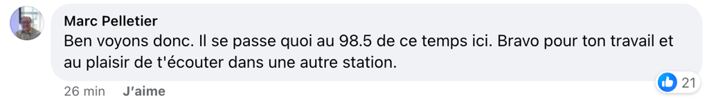 C’est terminé pour Pierre-Yves McSween sur les ondes du 98.5