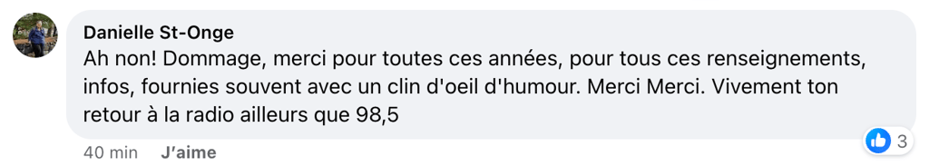 C’est terminé pour Pierre-Yves McSween sur les ondes du 98.5