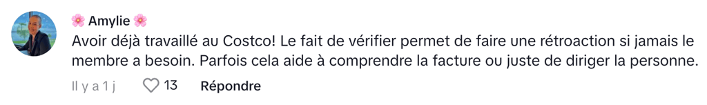 Une québécoise soulève une importante question des factures chez Costco.