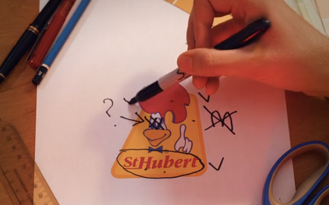 Arnaud Soly décide d'améliorer le logo de St-Hubert et c'est d'une horreur inimaginable.