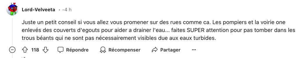 Un Montréalais essaye de traverser l'inondation majeure à vélo et il a vécu toute une aventure