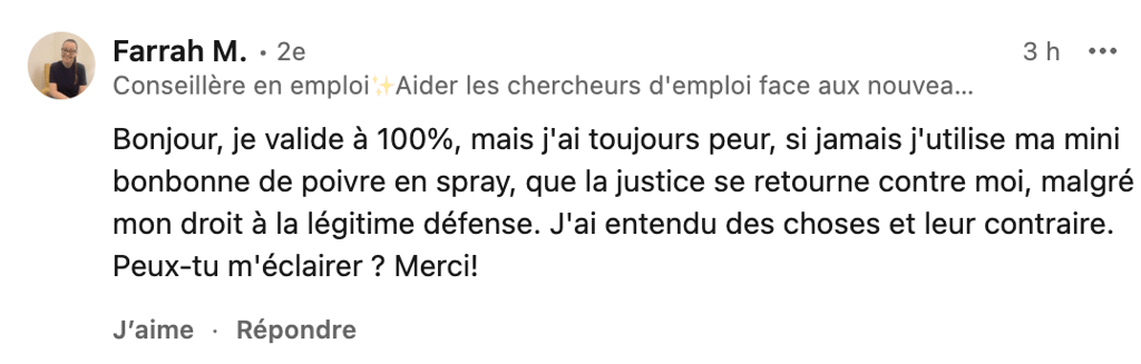 L'avocate rose ne se sent plus en sécurité à Montréal et fait une publication qui en dit long.