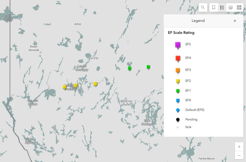 Il y a eu cinq tornades en une seule journée au Québec