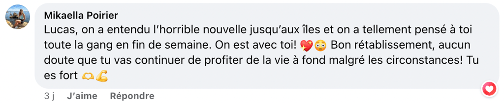 Lucas Arsenault amputé après avoir été attaqué par un requin