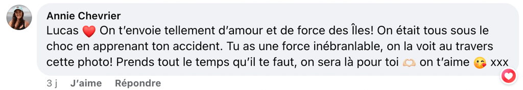 Lucas Arsenault amputé après avoir été attaqué par un requin