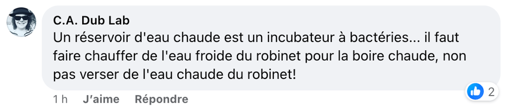 Simon Olivier Fecteau lance un gros débat sur l'eau chaude et les Québécois sont nombreux à réagir