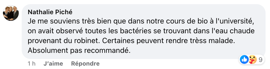 Simon Olivier Fecteau lance un gros débat sur l'eau chaude et les Québécois sont nombreux à réagir