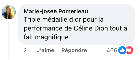 Des images de Céline Dion les larmes aux yeux après sa prestation à Paris font le tour du monde