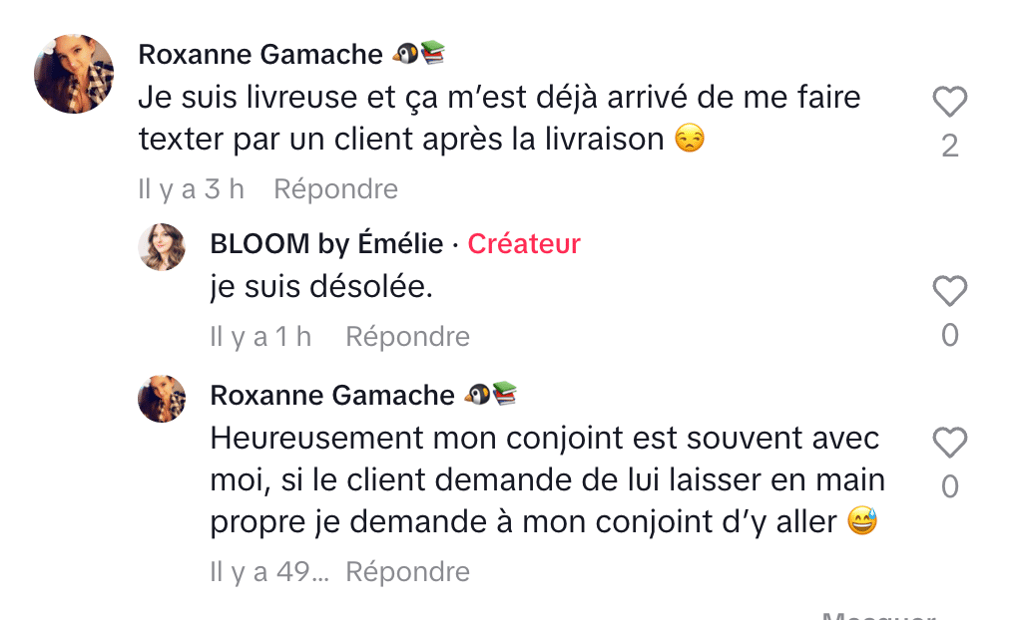 Une Québécoise harcelée par un livreur balance un conseil aux autres femmes