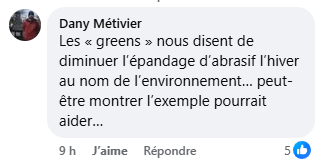 La ville de Montréal se fait ramasser en raison de l'état d'une piste cyclable. 