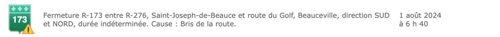 L’affaissement d’un pont force la fermeture d'une route sur 10 kilomètres de long