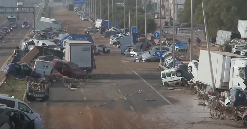 Voici des images impressionnantes des inondations en Espagne