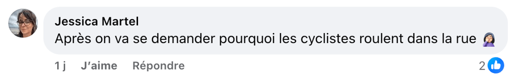 Une nouvelle piste cyclable de Québec devient la risée du web.