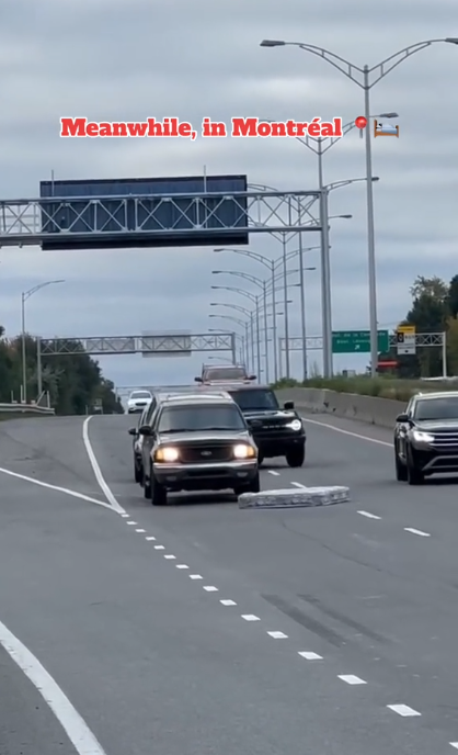 Un matelas sème la zizanie sur une autoroute de Montréal 