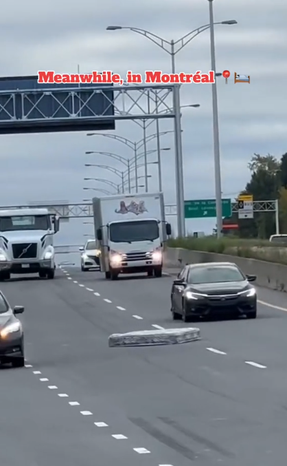 Un matelas sème la zizanie sur une autoroute de Montréal 