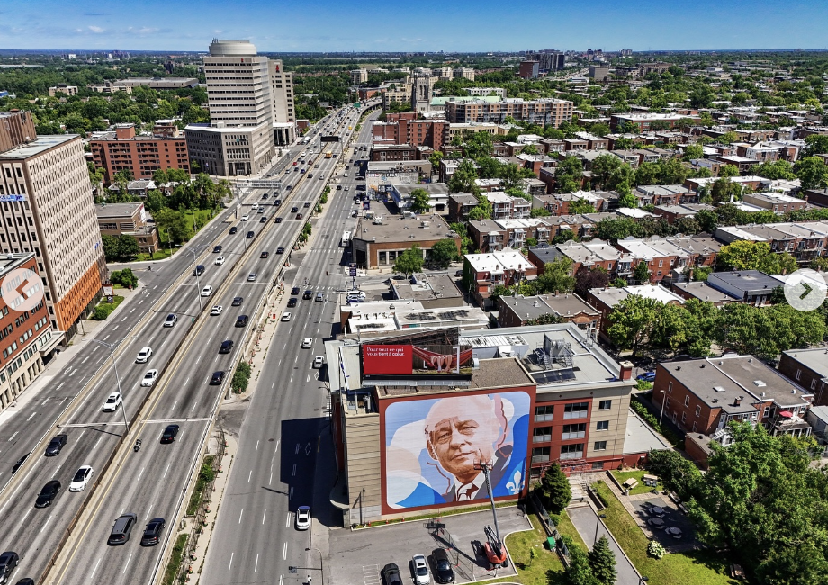 Voici les premières photos de la nouvelle murale consacrée à René Lévesque