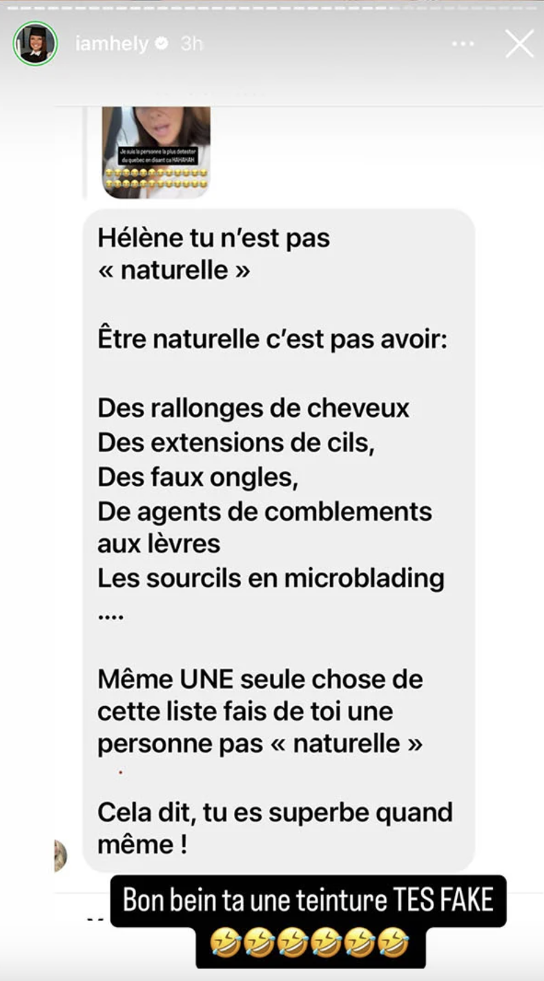 Hélène Boudreau publie des photos d'elle à 17 ans pour prouver qu'elle est belle au naturel et sans maquillage 