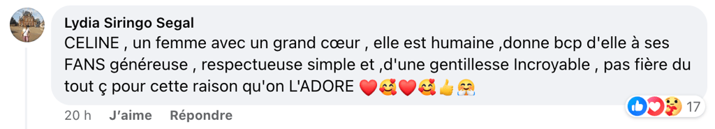 Une femme perd complètement ses moyens en recontrant Céline Dion à Paris