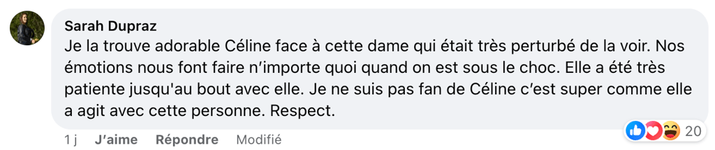 Une femme perd complètement ses moyens en recontrant Céline Dion à Paris