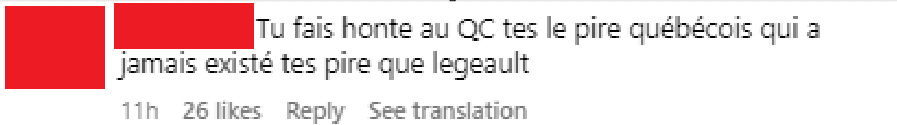 Cédric Paré est victime de centaines de commentaires haineux sur Instagram