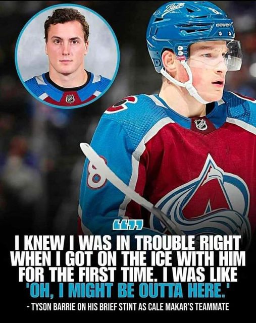 Tyson Barrie savait que sa carrière au Colorado était terminée la première fois qu'il a vu Cale Makar