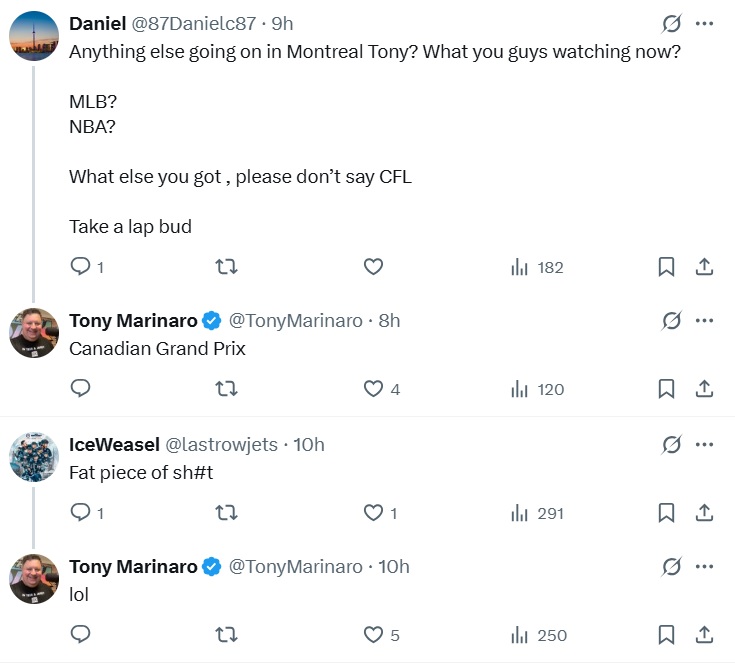 Tony Marinaro humilie les Leafs sur les réseaux sociaux
