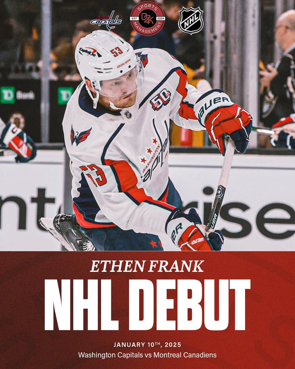 Le nouveau joueur des Capitals, Ethen Frank, est le patineur le plus rapide en Amérique du Nord