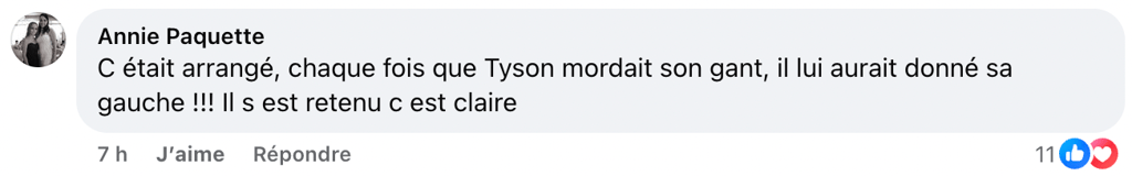 Un commentaire revient souvent après le combat entre Mike Tyson et Jake Paul