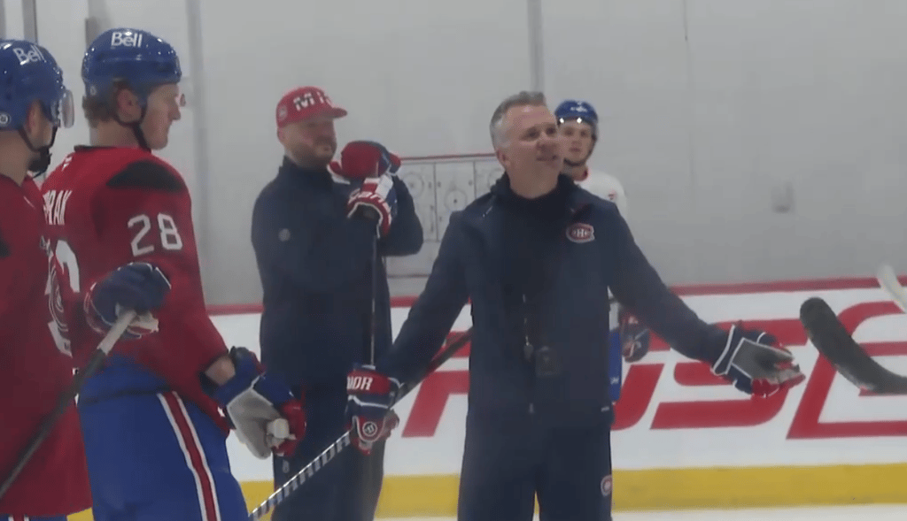 Martin St-Louis perd patience durant l'entraînement du CH