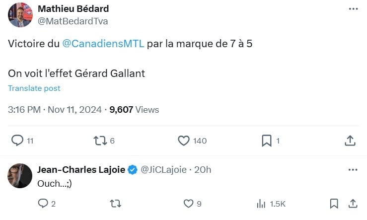 La tension est palpable entre Jean-Charles Lajoie et Georges Laraque