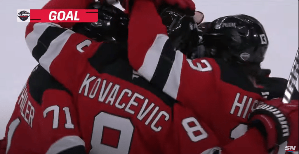 Johnathan Kovacevic connaît un premier match éclatant avec les Devils