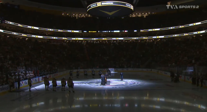 Patrice Bergeron reçoit une ovation monstre à Québec