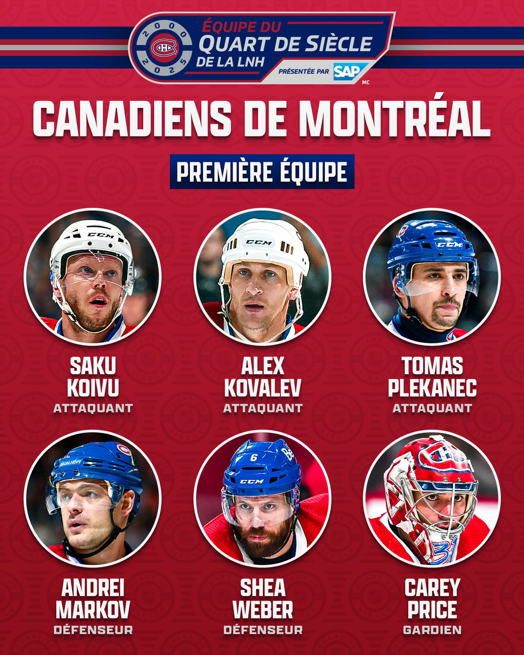 Tomas Plekanec se moque de P.K. Subban et Brendan Gallagher 