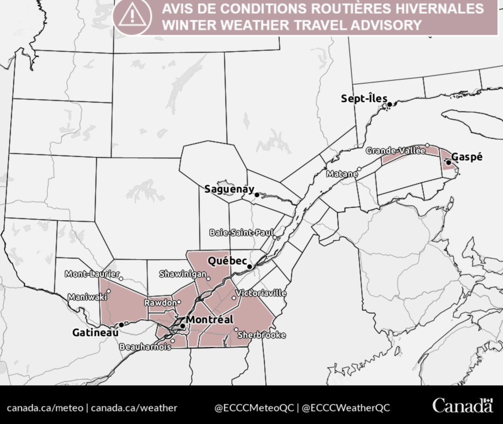 Météo: Voici les moments critiques à surveiller dans chaque région pour des déplacements sécuritaires