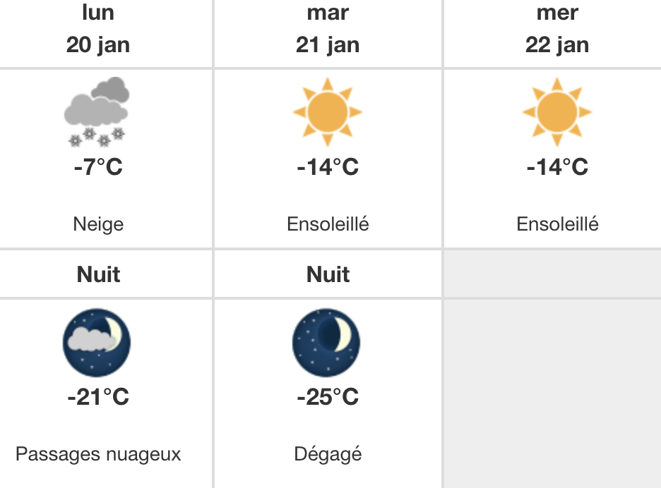 Une vague de froid va frapper le Québec au cours des prochains jours