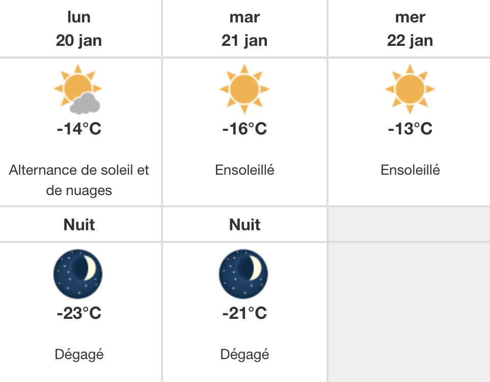 Une vague de froid va frapper le Québec au cours des prochains jours