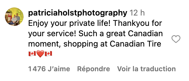 Un commentaire revient souvent après la photo de Justin Trudeau dans un Canadian Tire