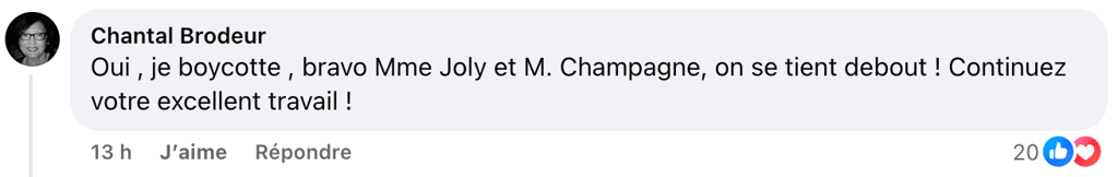 Un commentaire revient beaucoup après le passage des ministres Joly et Champagne à Tout le monde en parle