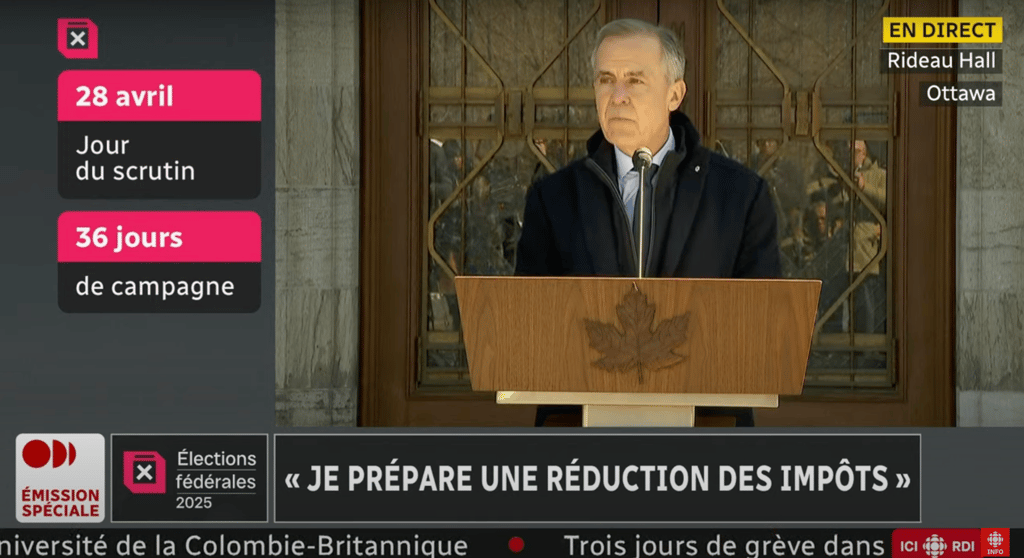 Mark Carney déclenche les élections et un passage de son discours retient l'attention