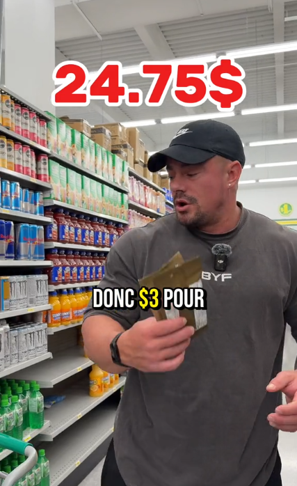 Un Québécois fait une épicerie de 50 $ d'épicerie chez Dollarama et voici tout ce qu'il a acheté.