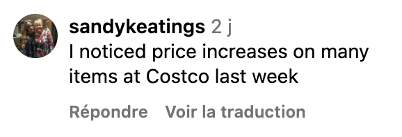 Les prix de plusieurs items vendus dans les restaurants de Costco ont augmenté