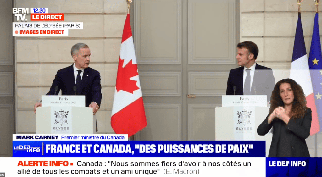 Mark Carney envoie une flèche à Donald Trump pendant sa conférence de presse avec Emmanuel Macron