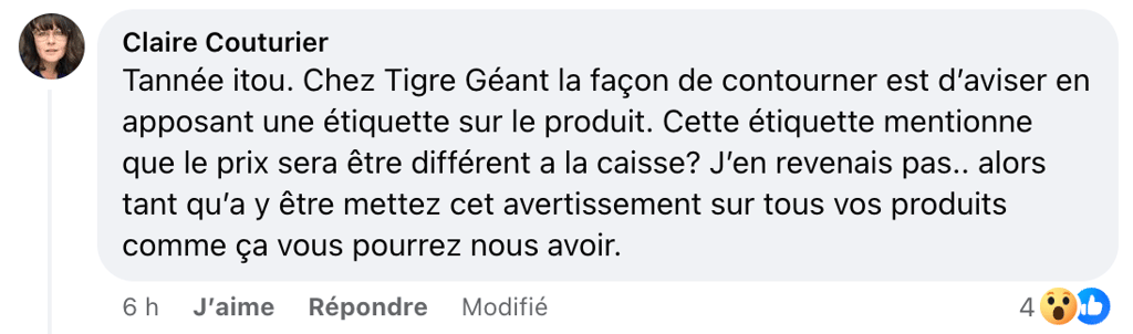 Isabelle Maréchal se vide le coeur sur une situation qui arrive trop souvent dans les épiceries