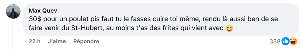 Des Québécois choqués par le prix d'un poulet Ricardo vendu dans un IGA