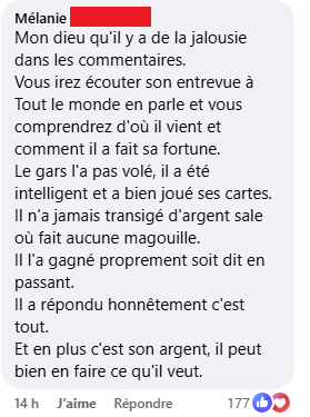 Luc Poirier dévoile qu'il dépense plus d'un million de dollars par mois